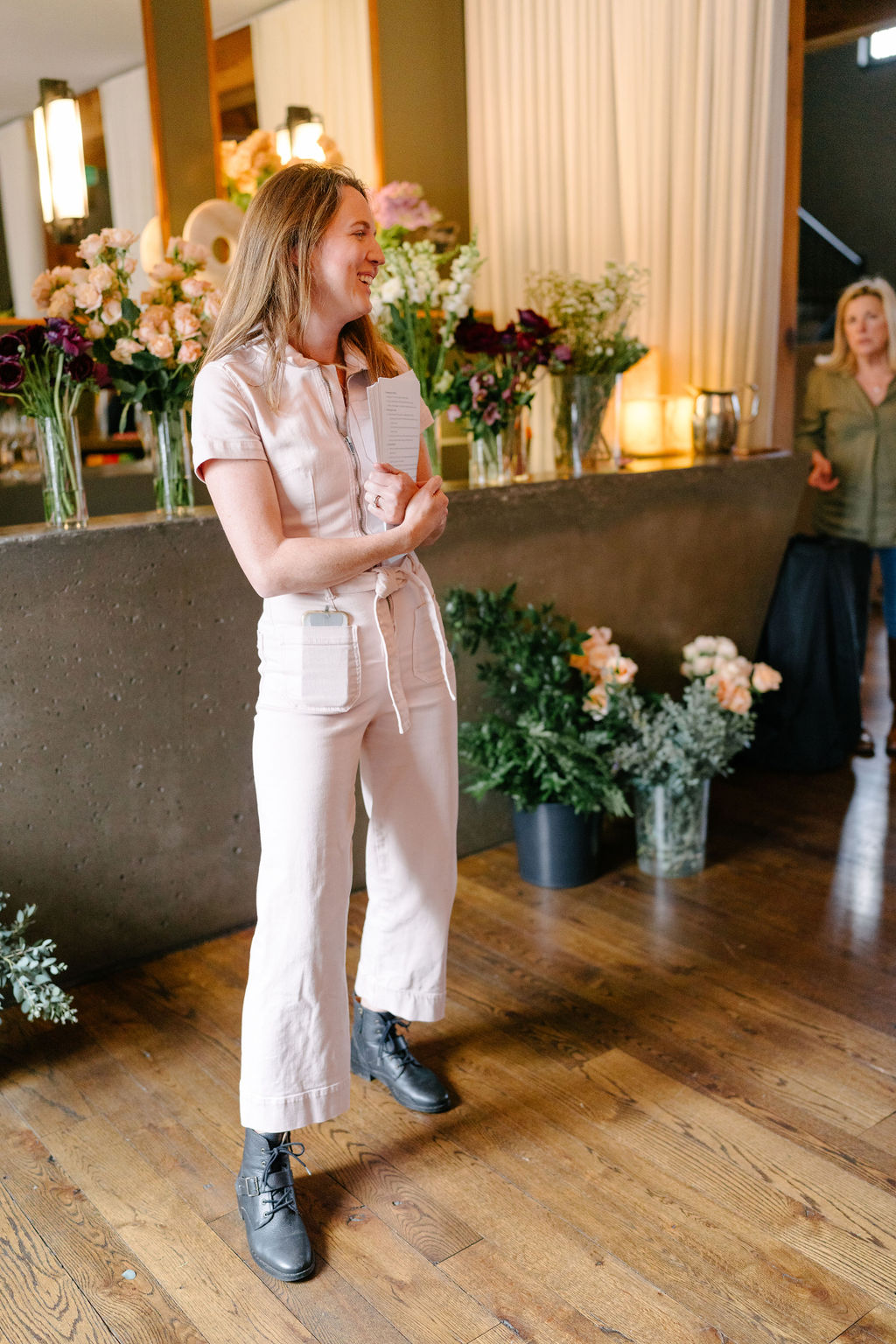 Instructor at flower retreat