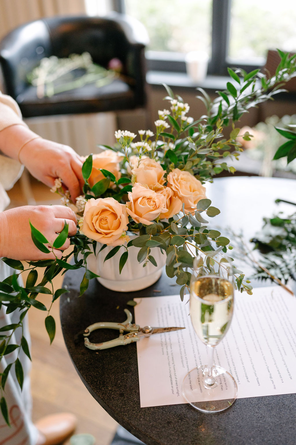 Beautiful floral arrangement close-up